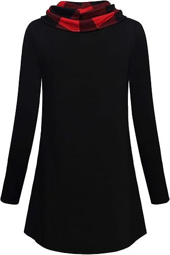 Bebonnie Women’s Cowl Neck Button Tunic