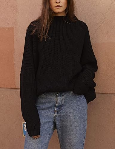 Ugerlov Women’s Oversized Batwing Sleeve Chunky Knit Sweater