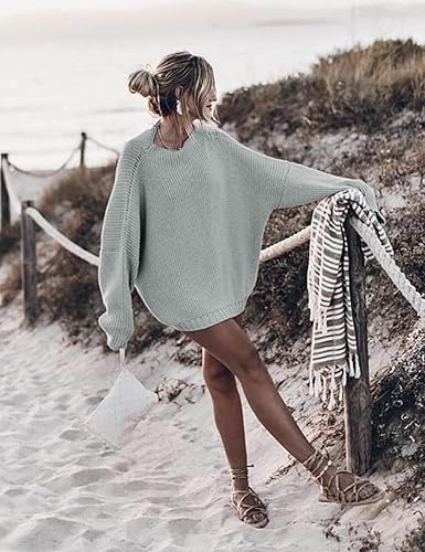 Ugerlov Women’s Oversized Batwing Sleeve Chunky Knit Sweater