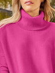 LILLUSORY Women’s Oversized Turtleneck Batwing Sleeve Knit Tunic