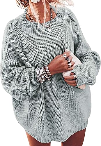 Ugerlov Women’s Oversized Batwing Sleeve Chunky Knit Sweater